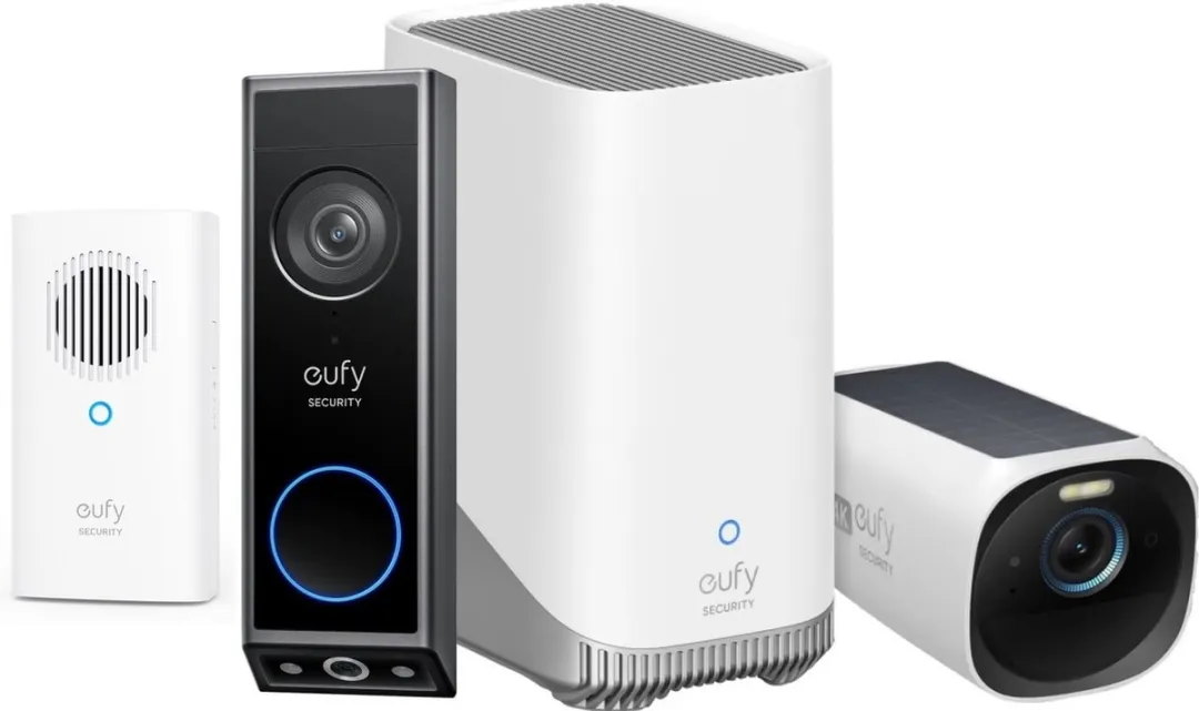 eufy Security E340 Video Doorbell met chime + HomeBase 3 S380 + eufyCam 3 - Bundelvoordeel