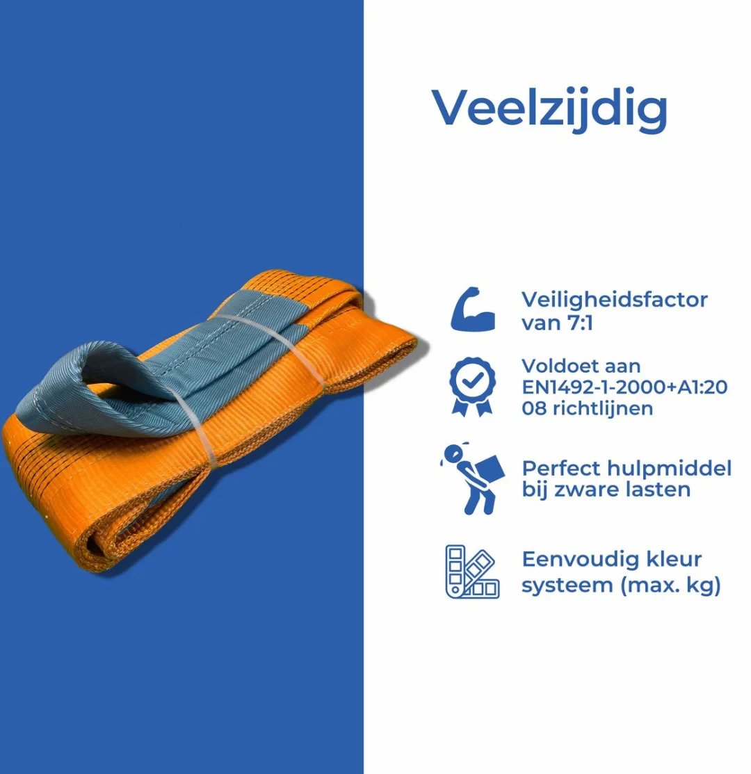 TETRA WSB Hijsband 10 Ton - 3m - Oranje