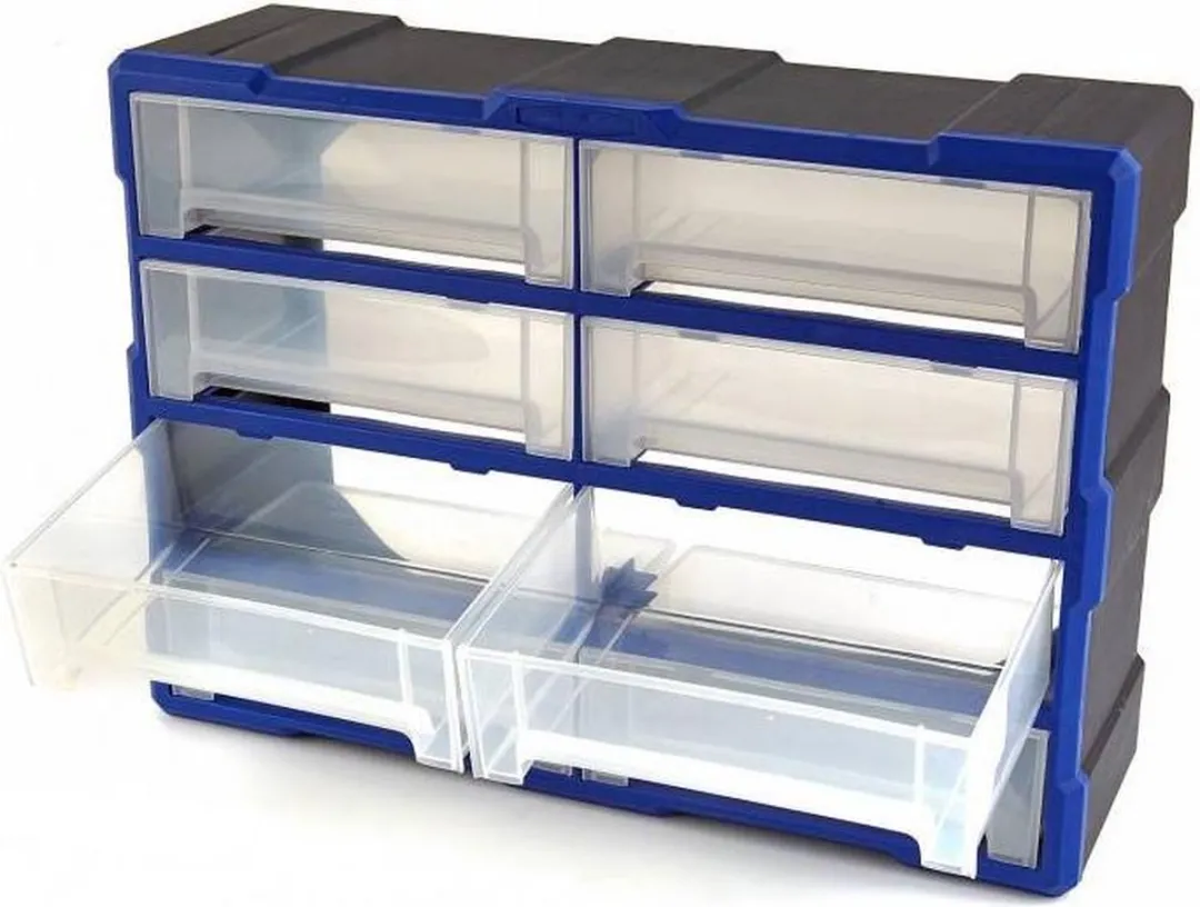 HBM 8 Laden Ladenkast - 8 Lades Blauw/Zwart