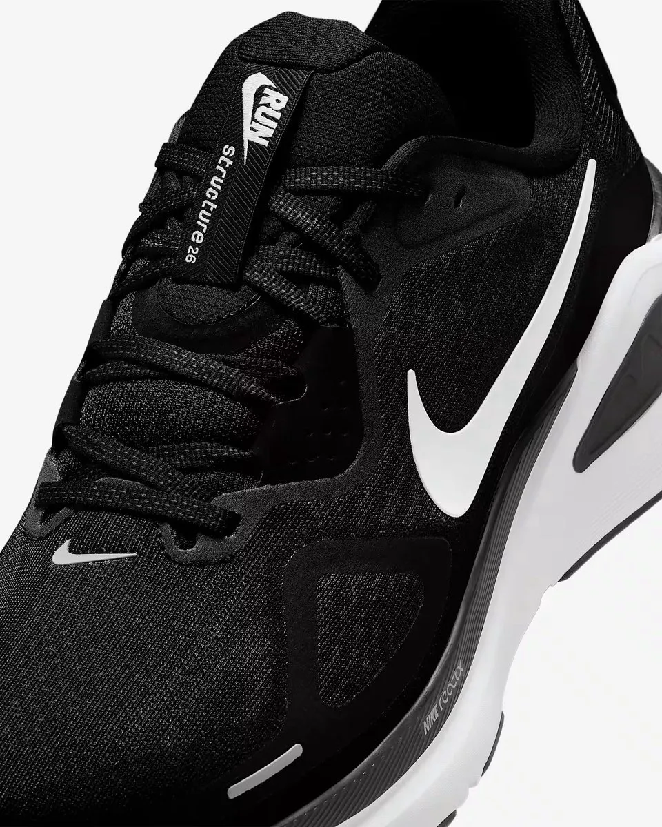Nike Structure 26 Heren Hardloopschoenen - Anti-pronatie Zwart