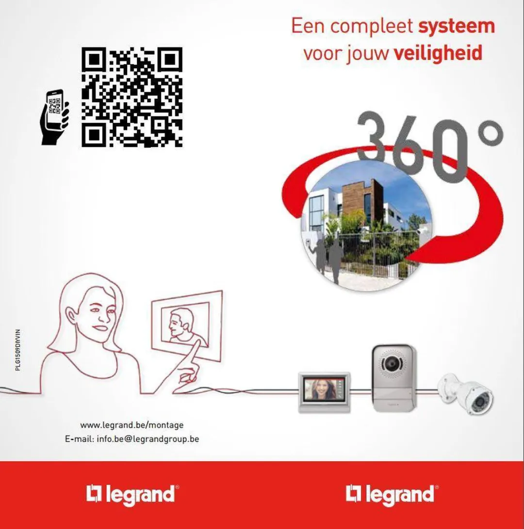 Legrand 360° videofoon systeem - grijs - 4,3" kleurenscherm