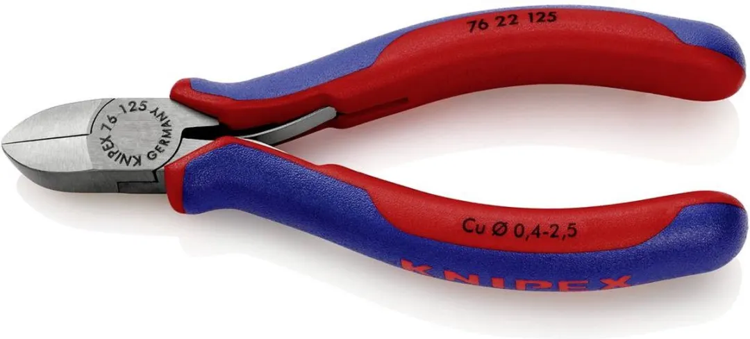 Knipex 76 22 125 Zijsnijtang zonder facet + Veer 125mm