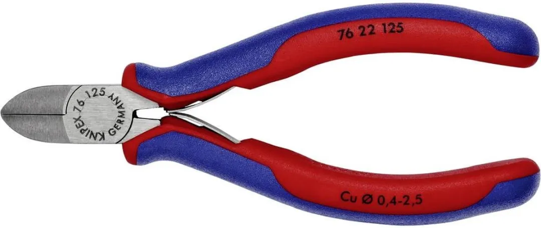 Knipex 76 22 125 Zijsnijtang zonder facet + Veer 125mm