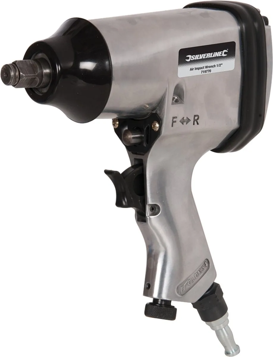 Silverline Pneumatische moersleutel - 4 standen - 312 Nm koppel - 13 mm