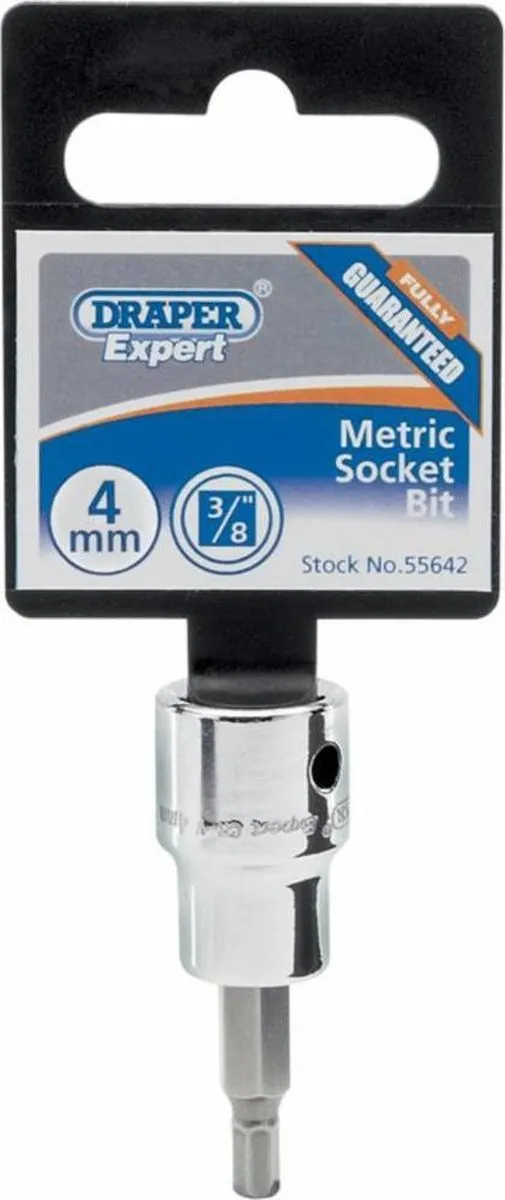 Draper Expert Hexagonal x 50mm 3/8 "Vierkante Drive Socket Bit