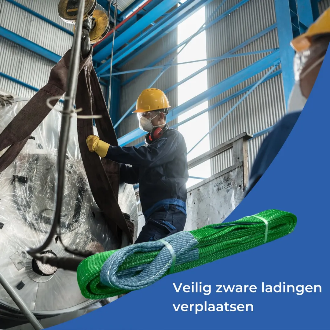 TETRA Tools Hijsband 2 Ton 8 Meter - Groen