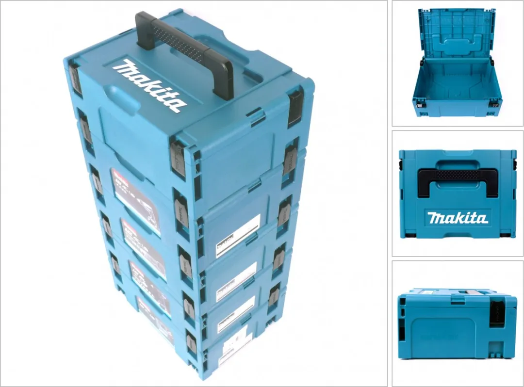 Makita Makpac 2 Systeemkoffer - 5-delige set Turquoise - afbeelding 2 van 5