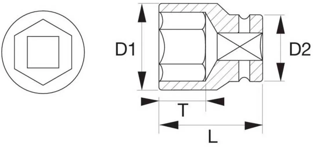 Bahco 7800SM-25 Dopsleutel 25mm - Zilver