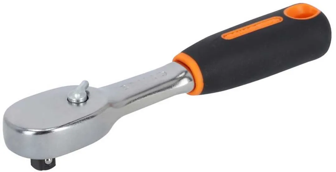 Bahco Omschakelbare Ratelsleutel 1/4" 120mm - 72 Tanden - Oranje/Zwart