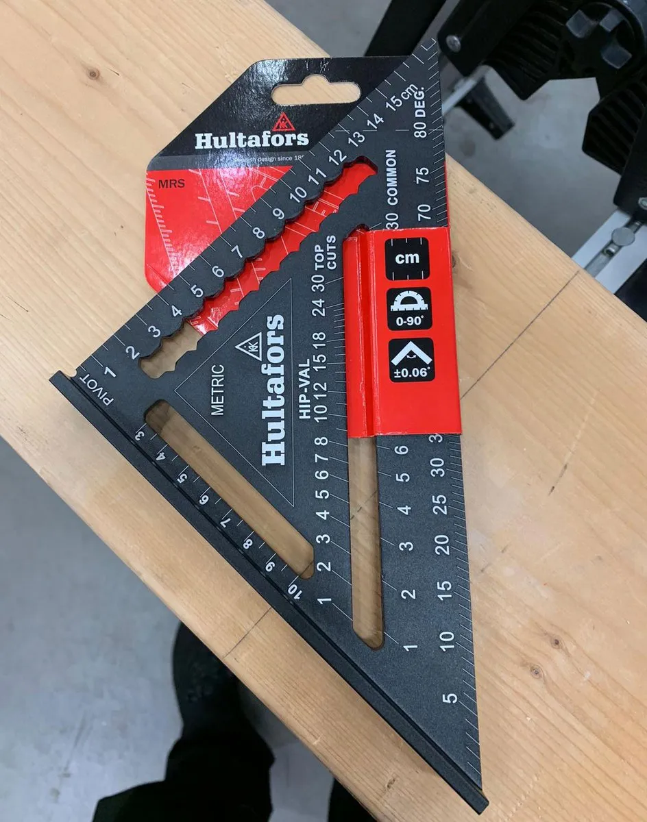 Hultafors Metric Rafter Square 18cm HU257010 - Zwart