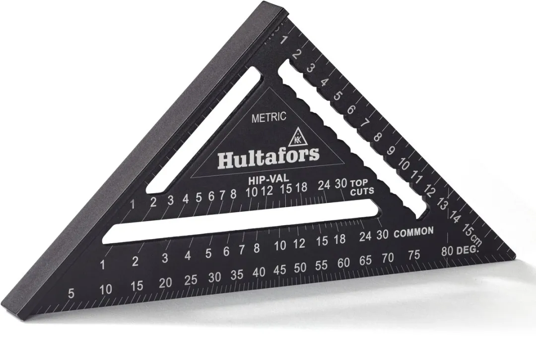 Hultafors Metric Rafter Square 18cm HU257010 - Zwart