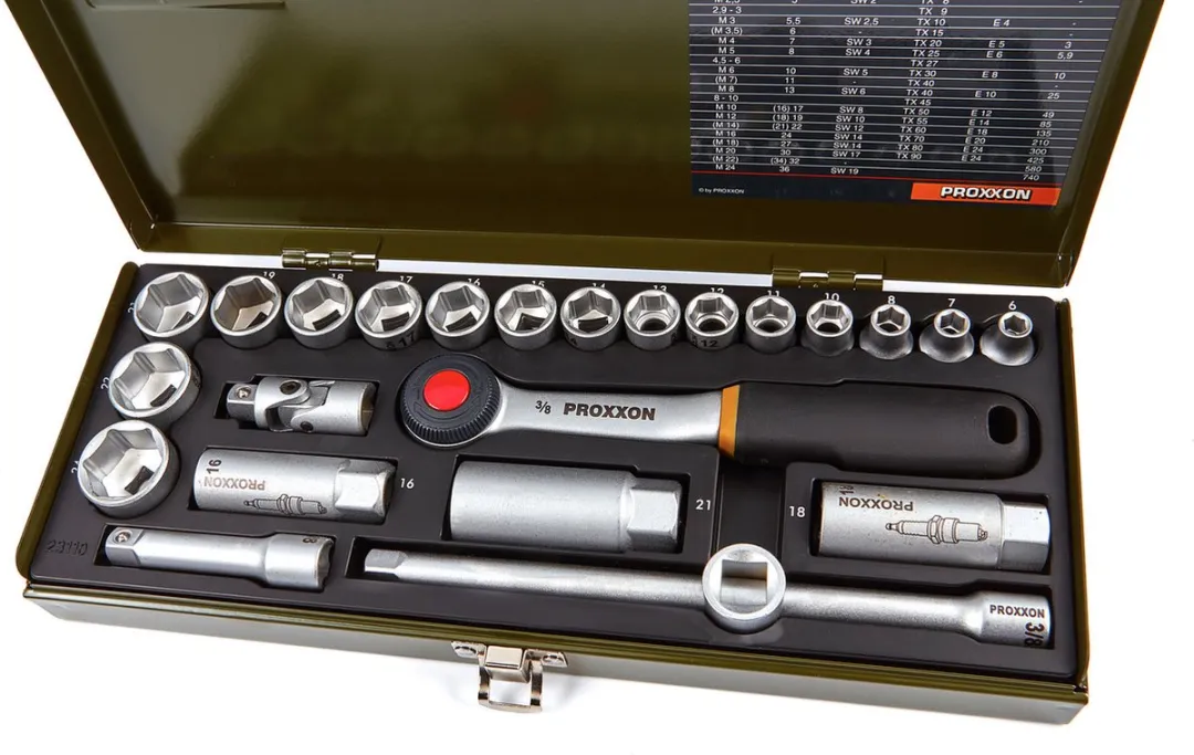 Proxxon Industrial 23110 Dopsleutelset - 24-delig - 3/8" (10mm)