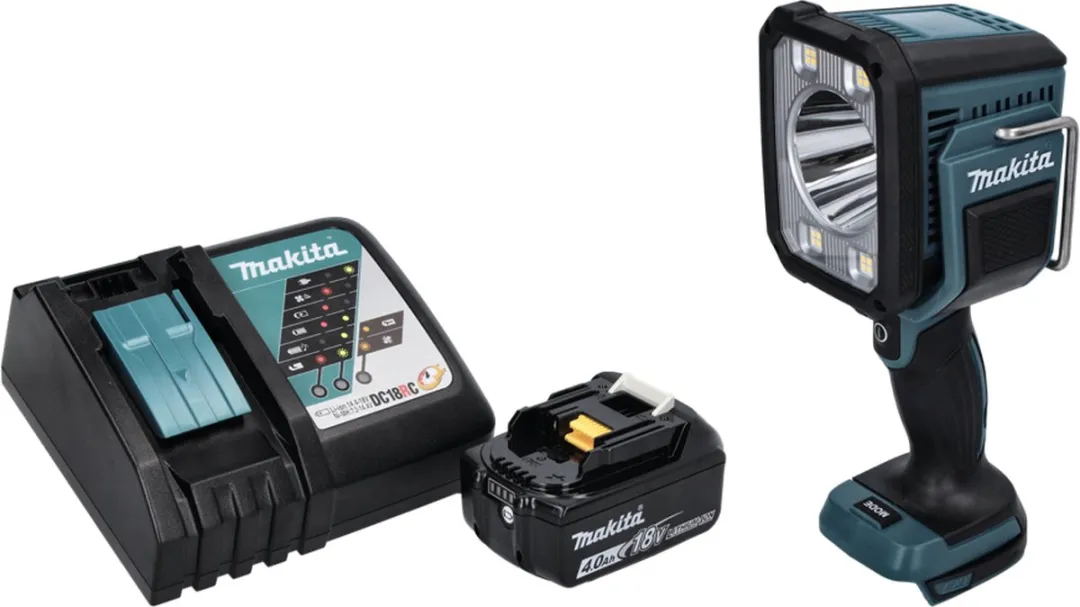 Makita DML812RM1 LED Handlamp 18V 1250lm - 5 Lichtpunten - Turquoise/Zwart