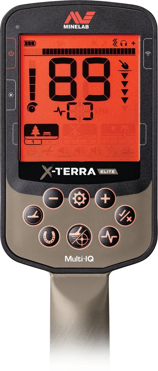 Minelab X-TERRA ELITE 37070002 Metaaldetector - 30.5cm Spoel - Zwart/Beige