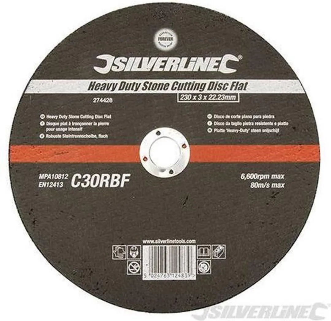 Silverline Steen Snijschijf Glasvezelversterkt Ø230x3mm