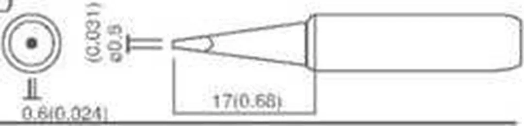 TOOLCRAFT T-0,8D Soldeerpunt 0,8mm - 17mm - TO-4983471