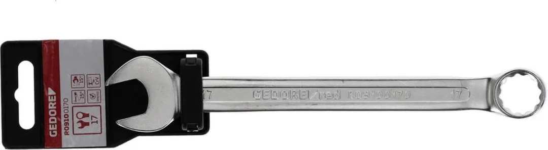 Gedore RED R09100170 Ring-/steeksleutel - Afgebogen - 17 x 210mm