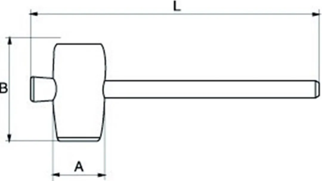 Bahco 3625RM-75 Rubberen hamer 660g