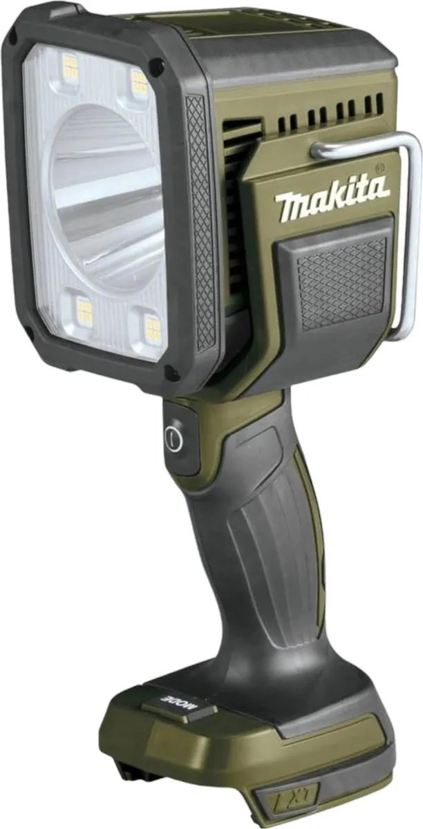 Makita DML 812 ST Handlamp 18V 1250lm - Olijfgroen - 2x 5.0Ah Accu + Lader