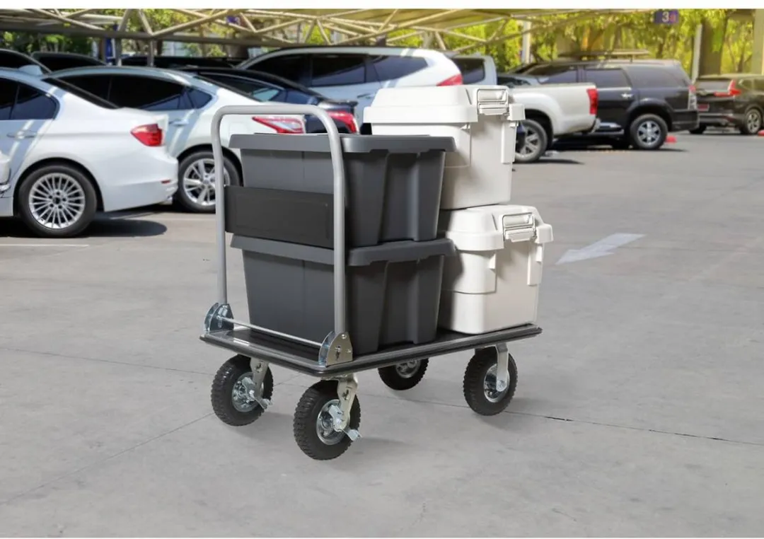 TOOLCRAFT Plateauwagen inklapbaar 300kg - Zwart/Zilver