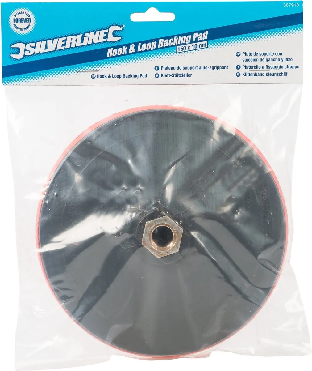 Silverline Steunschijf Ø150mm M14 - Klittenband - Voor polijsten/schuren