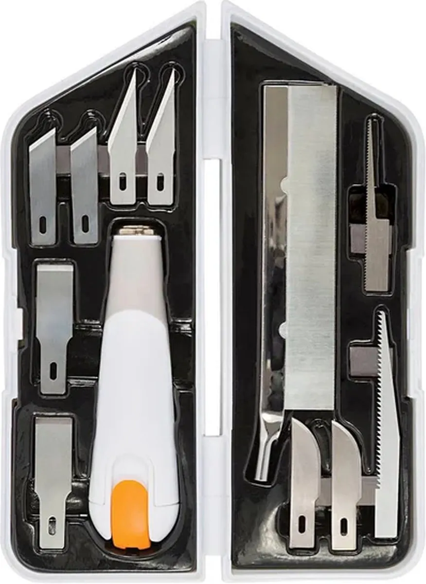 Fiskars Premium Performance Messenset 12-delig - Wit/Oranje/Zwart