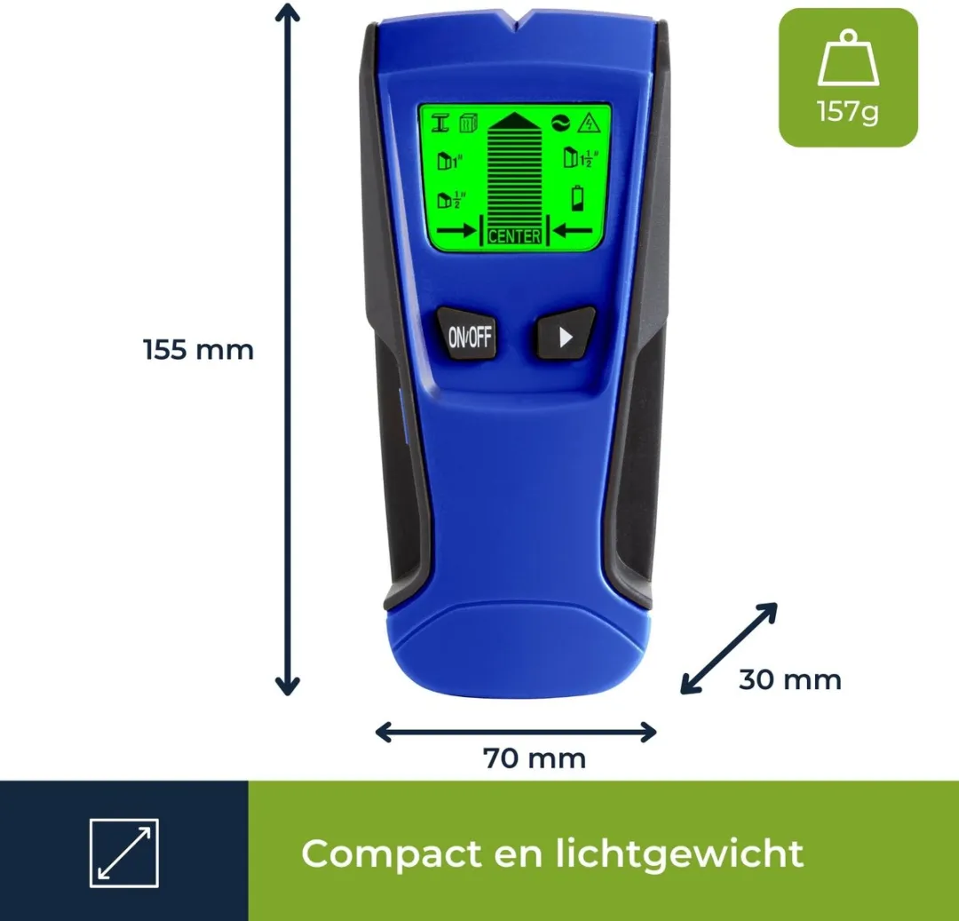 Velleman Digitale Leidingzoeker - Detecteert tot 51mm - Blauw - afbeelding 6 van 6