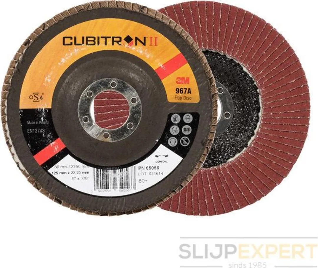 3M Cubitron II Lamellenschijf 967A P80 - 125mm