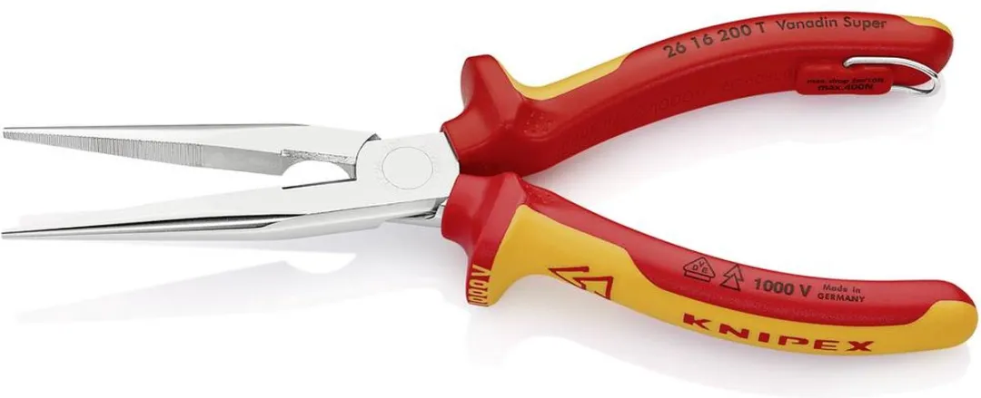 Knipex 26 16 200 T VDE Platte rondbektang 200mm