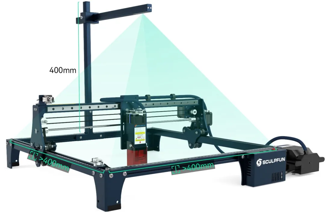 Sculpfun CAM500 Lightburn Camera voor lasersnijder - 5MP pixel 120° groothoeklens beeldtracering - 400x400mm werkgebied