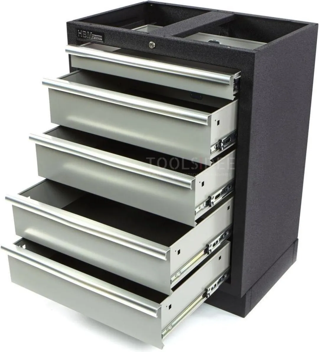 HBM Machines 5-Laden Gereedschapskast - Antraciet/Grijs