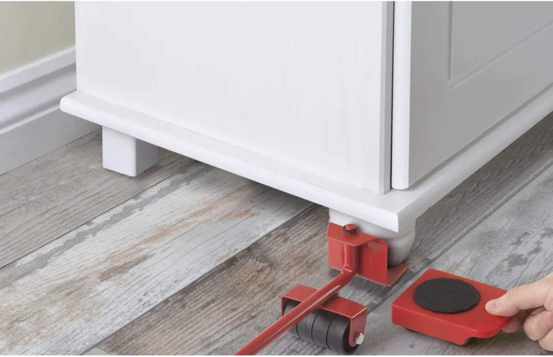 TOOLCRAFT TO-7730013 Meubellift- en Transportrollerset 150kg - Zwart/rood