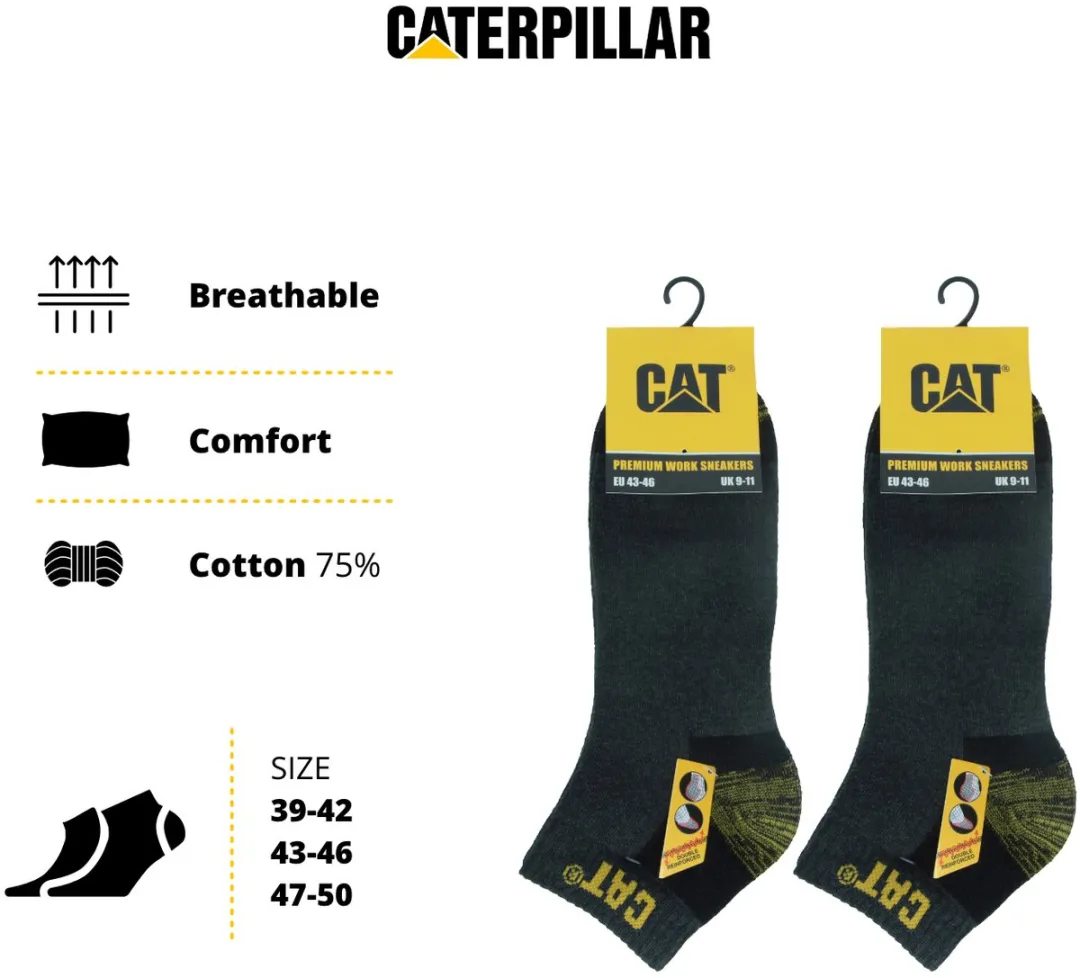 Caterpillar Premium Sneaker Sokken 6 Paar - Antraciet - 43-46