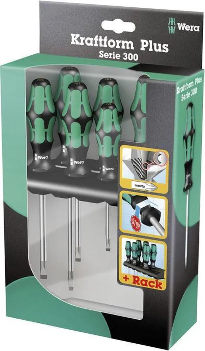 Wera Kraftform Plus Lasertip 05105650001 Schroevendraaierset - 6-delig