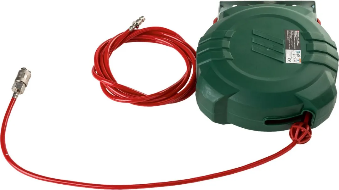 PARKSIDE Perslucht Slanghaspel - 10 m / aansluitslang compressor: 3 m - Met automatisch oprolsysteem - Werkdruk: max. 10 bar