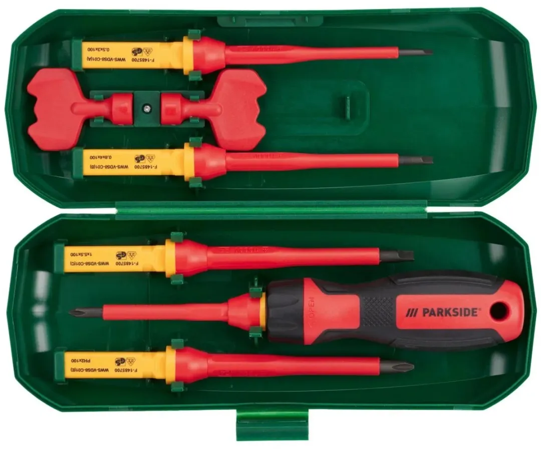 PARKSIDE Schroevendraaierset 8-delig - 1000V - Geel/Zwart