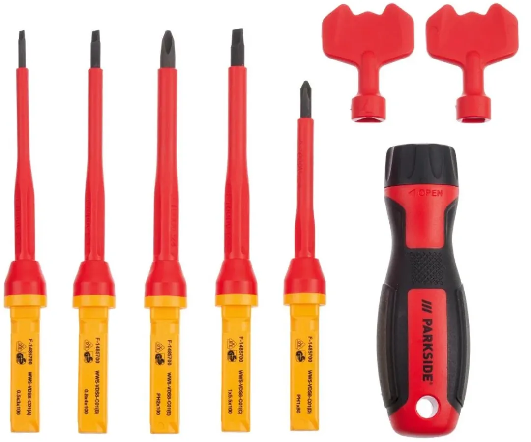 PARKSIDE Schroevendraaierset 8-delig - 1000V - Geel/Zwart