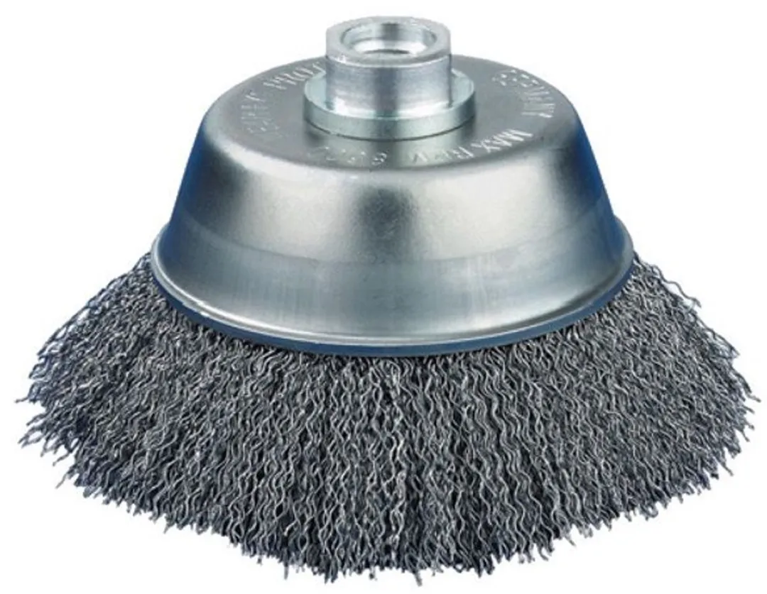 Professionele Staalborstel 75mm M14 - 0.3mm Gekartelde Draad