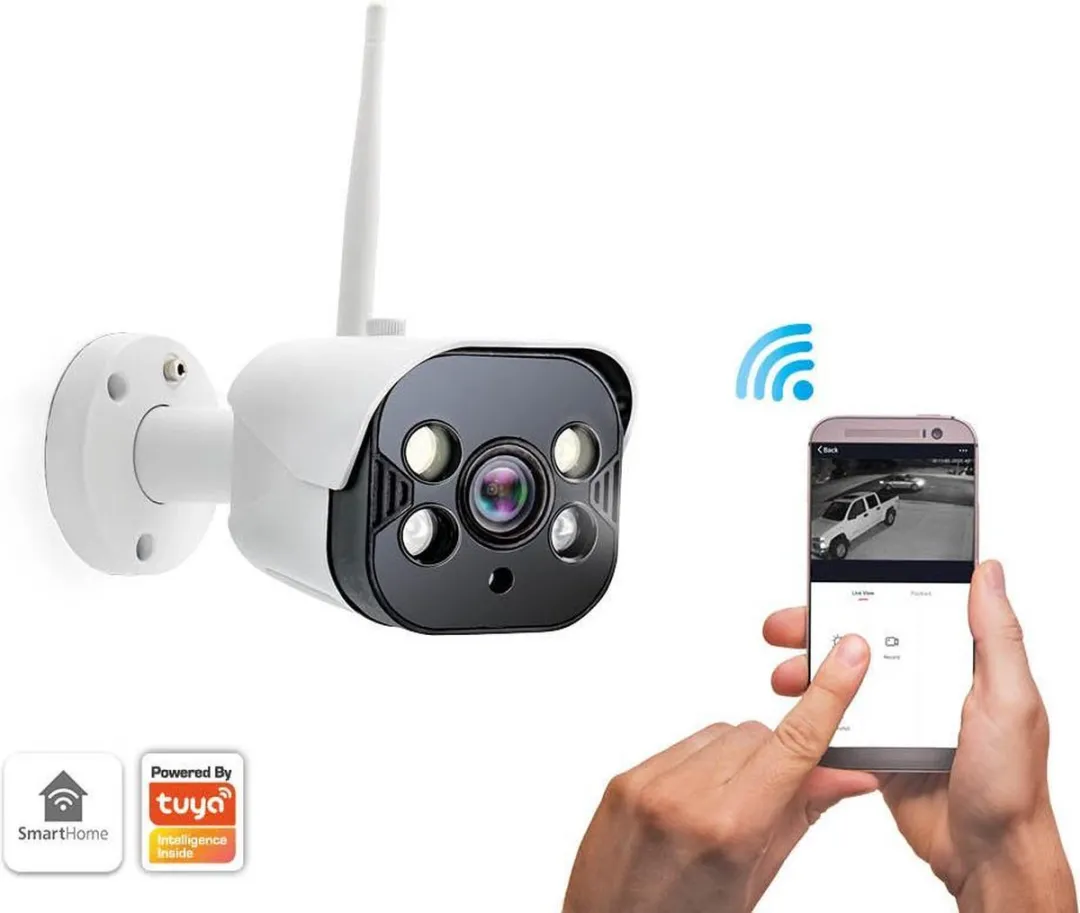 Caliber HWC404 Buitencamera Full HD 1080P - Wifi IP Camera - Wit
