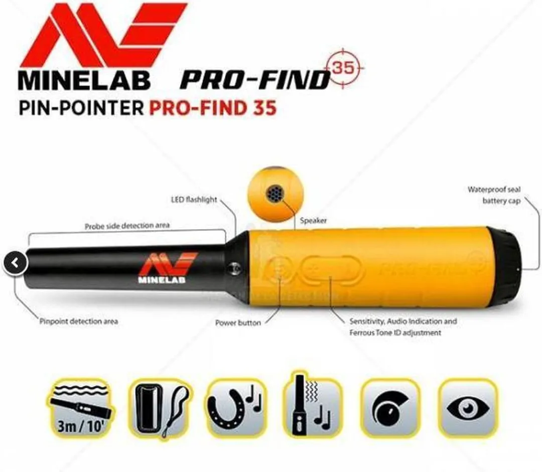 Minelab PRO-FIND 35 Pinpointer - Zwart/Geel