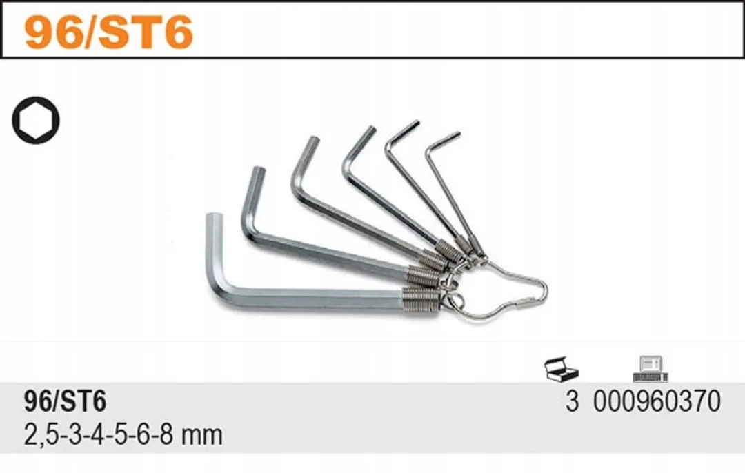 Beta Inbussleutelset 6-delig 2,5-8mm Hoekmodel