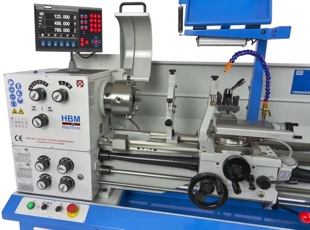 HBM Metaaldraaibank 360 x 1000 DRO - 400V
