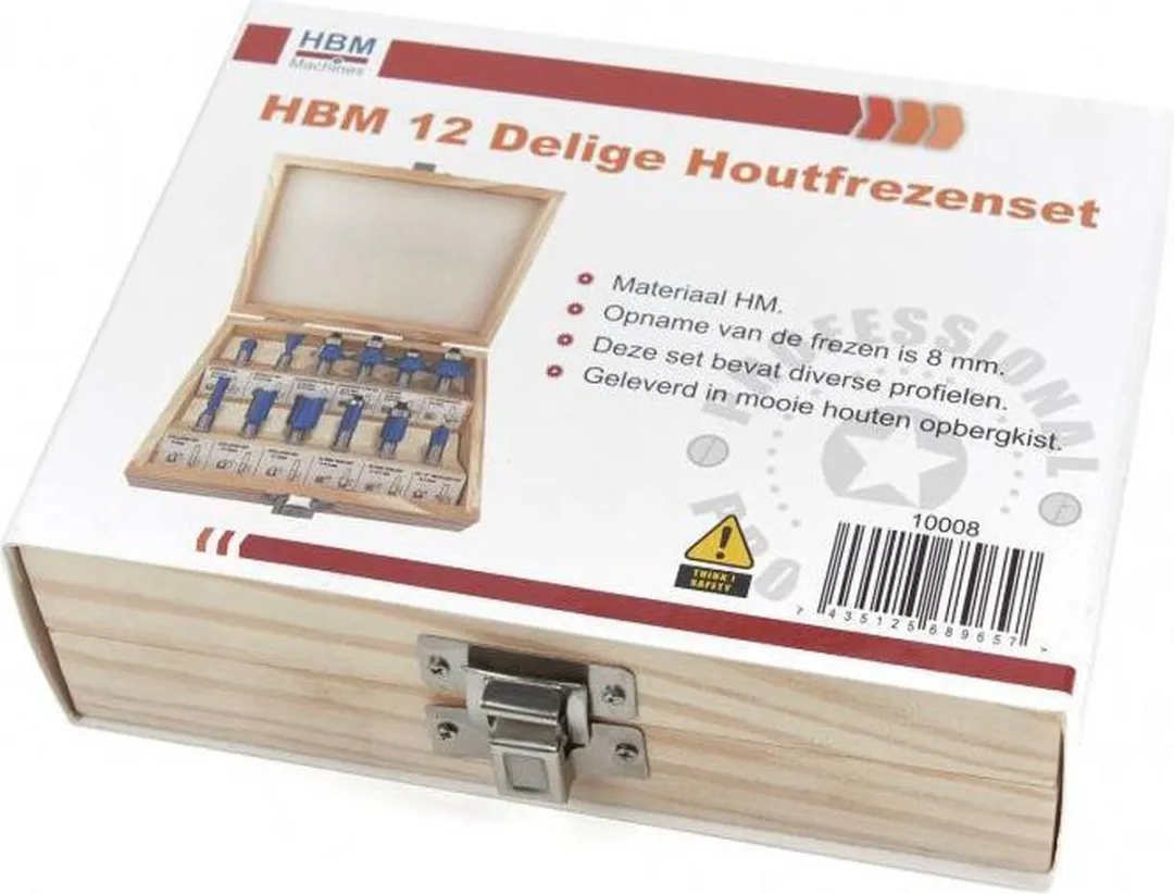 HBM 12-delige Houtfrezenset