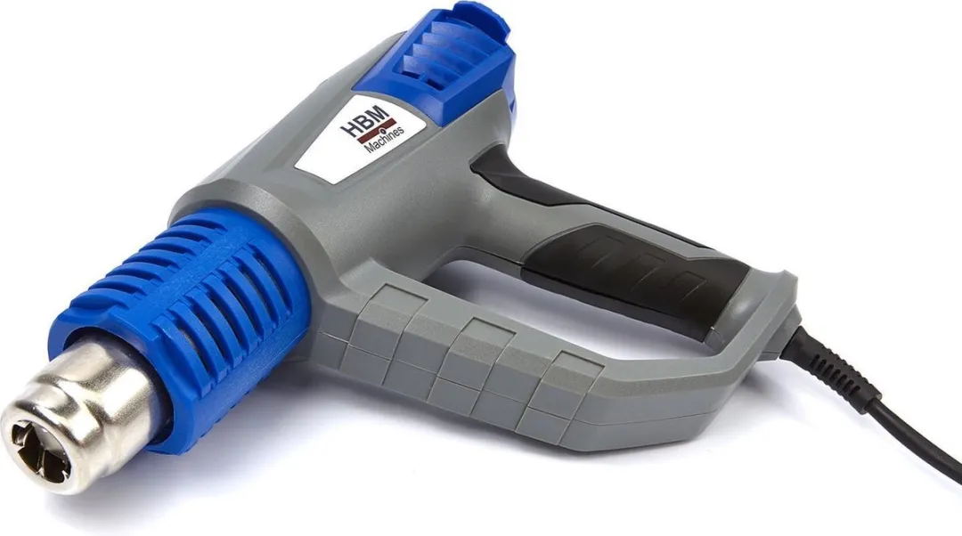 HBM Verstelbaar Heteluchtpistool  Deluxe 2000 Watt inclusief 6 accessoires