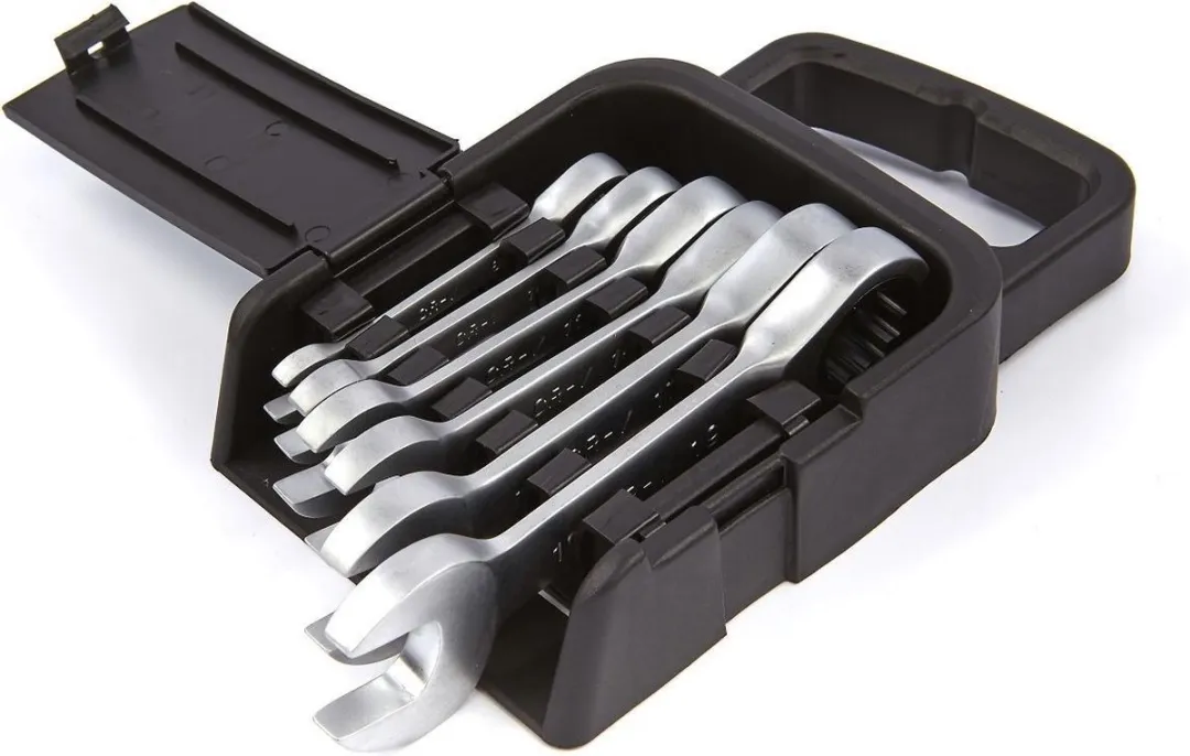 HBM 6-delige Ring Ratel Steeksleutelset 8-19mm Metrisch - afbeelding 6 van 6