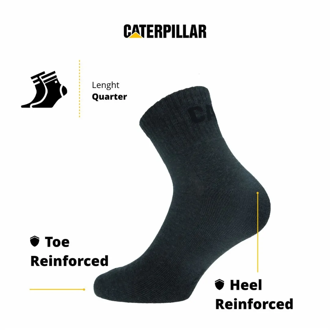 Caterpillar Quarter Werksokken Heren - 6 Paar - Antraciet