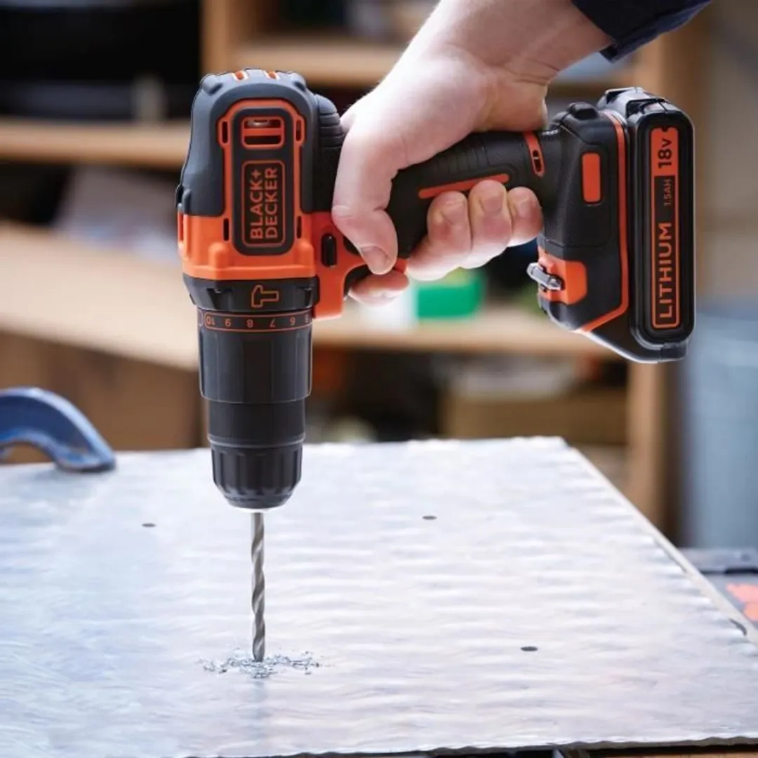 BLACK+DECKER BDCHD18S32-QW Accu-klopboormachine - 18V - 1x 1500mAh - afbeelding 3 van 5