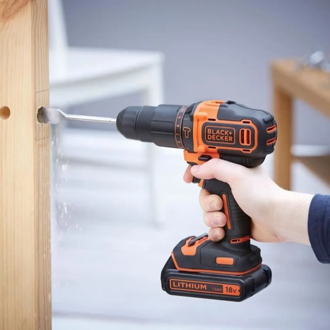 BLACK+DECKER BDCHD18S32-QW Accu-klopboormachine - 18V - 1x 1500mAh - afbeelding 5 van 5