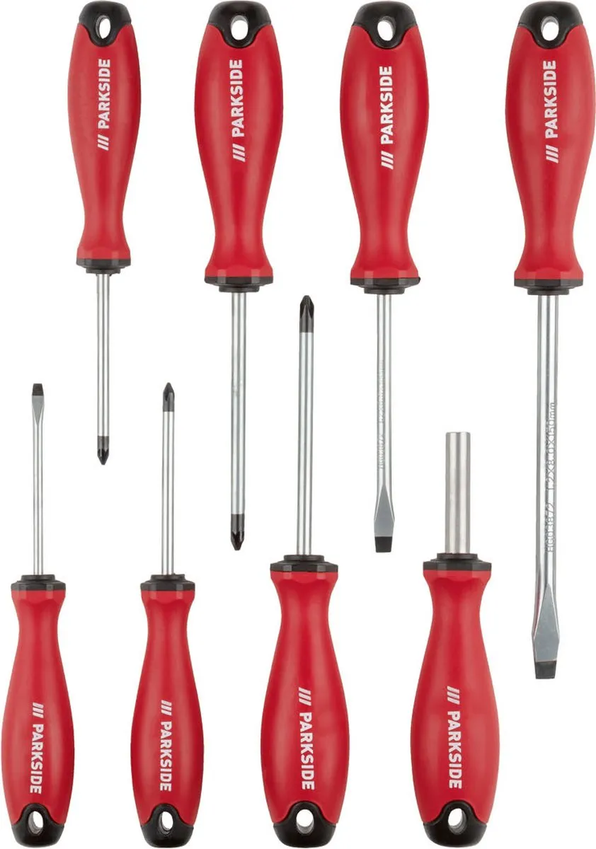 PARKSIDE Schroevendraaierset 32-delig - Zwart/Rood