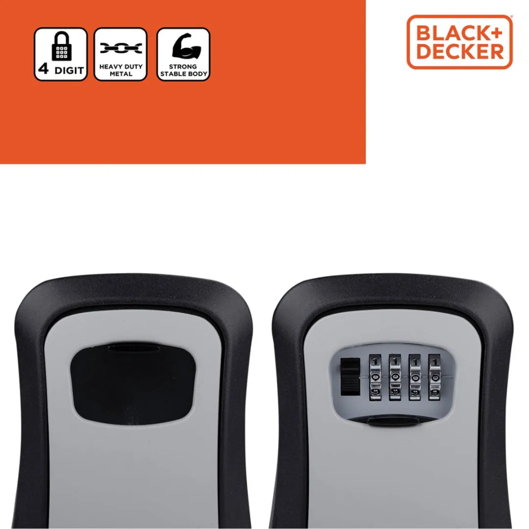 BLACK+DECKER Sleutelkluis 12x9x4cm - Zwart